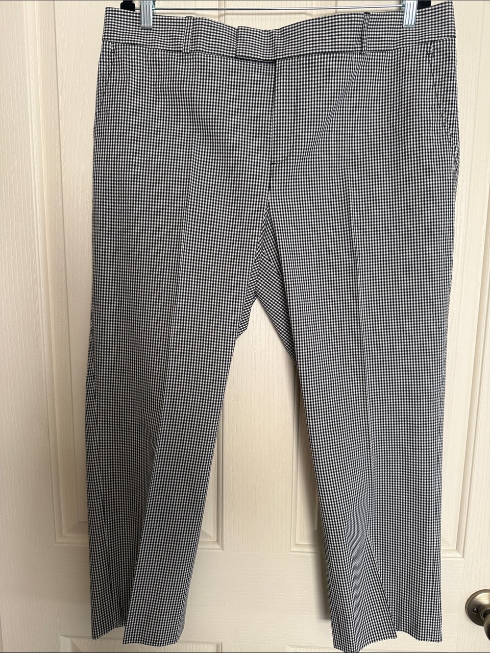 Banana Republic Black & White Micro-Check Trousers